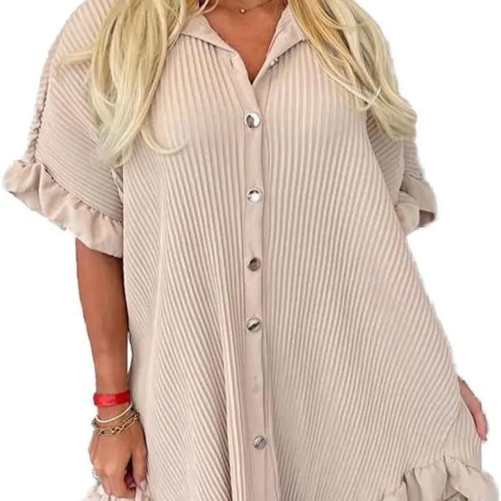 WREN™ – Ruffle Button Shirt Dress