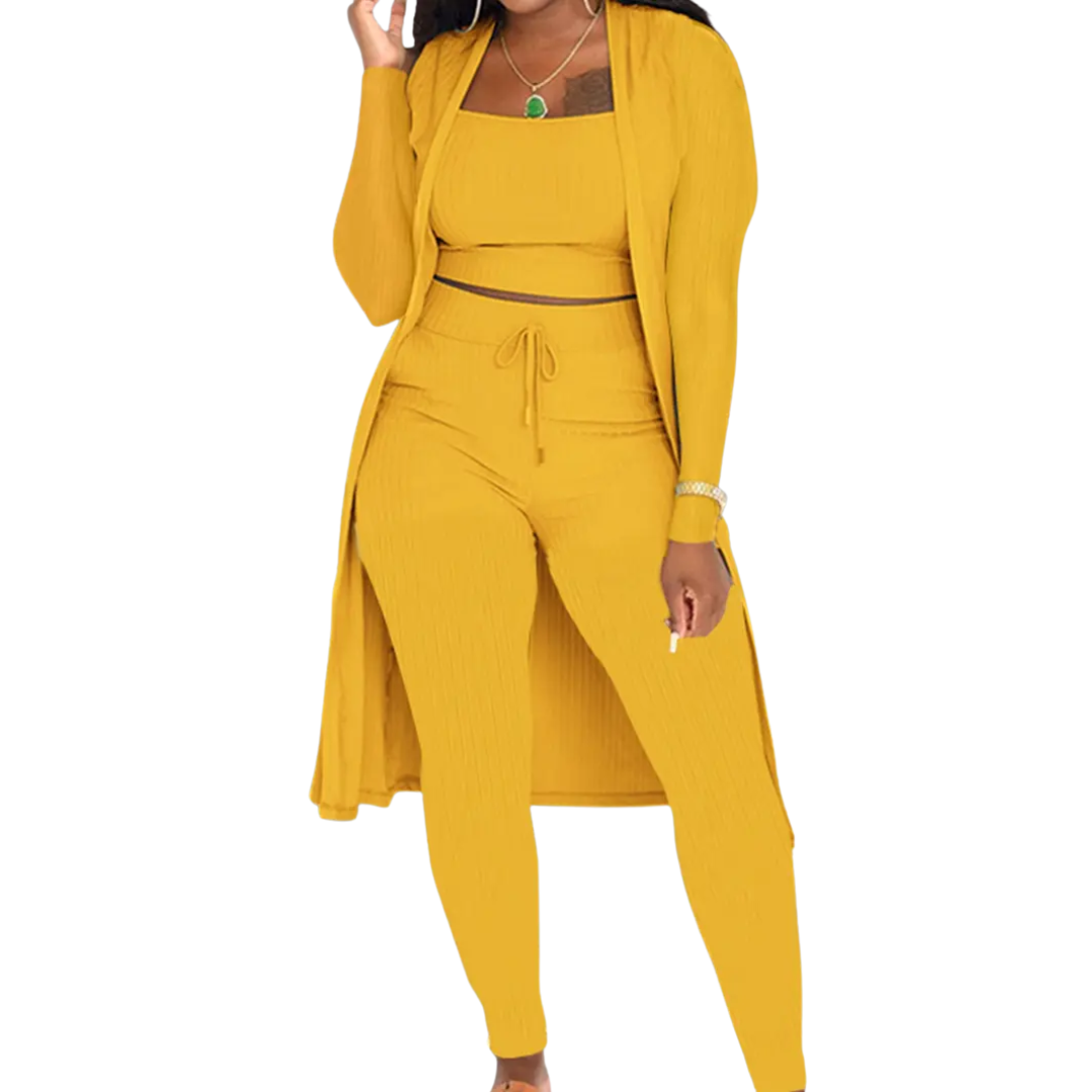 LINDEN™ – Cozy Knit Open Front Co-ord Set