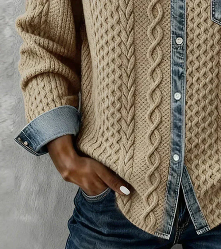 Fátima – Top with Denim Details
