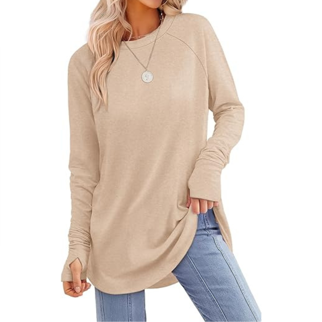 CORINNE™ – Relaxed Thumb Hole Tunic Top