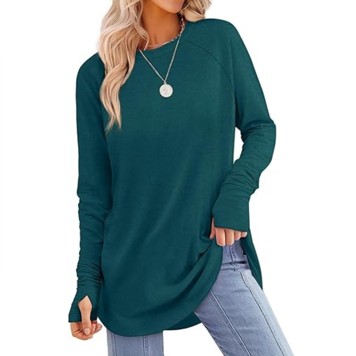 CORINNE™ – Relaxed Thumb Hole Tunic Top