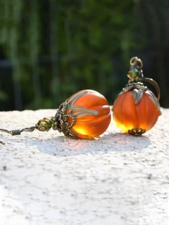 Sofia | Halloween-Inspired Vintage Pumpkin Earrings