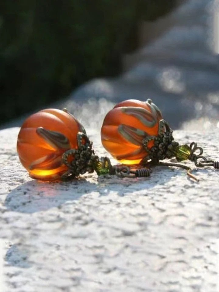 Sofia | Halloween-Inspired Vintage Pumpkin Earrings