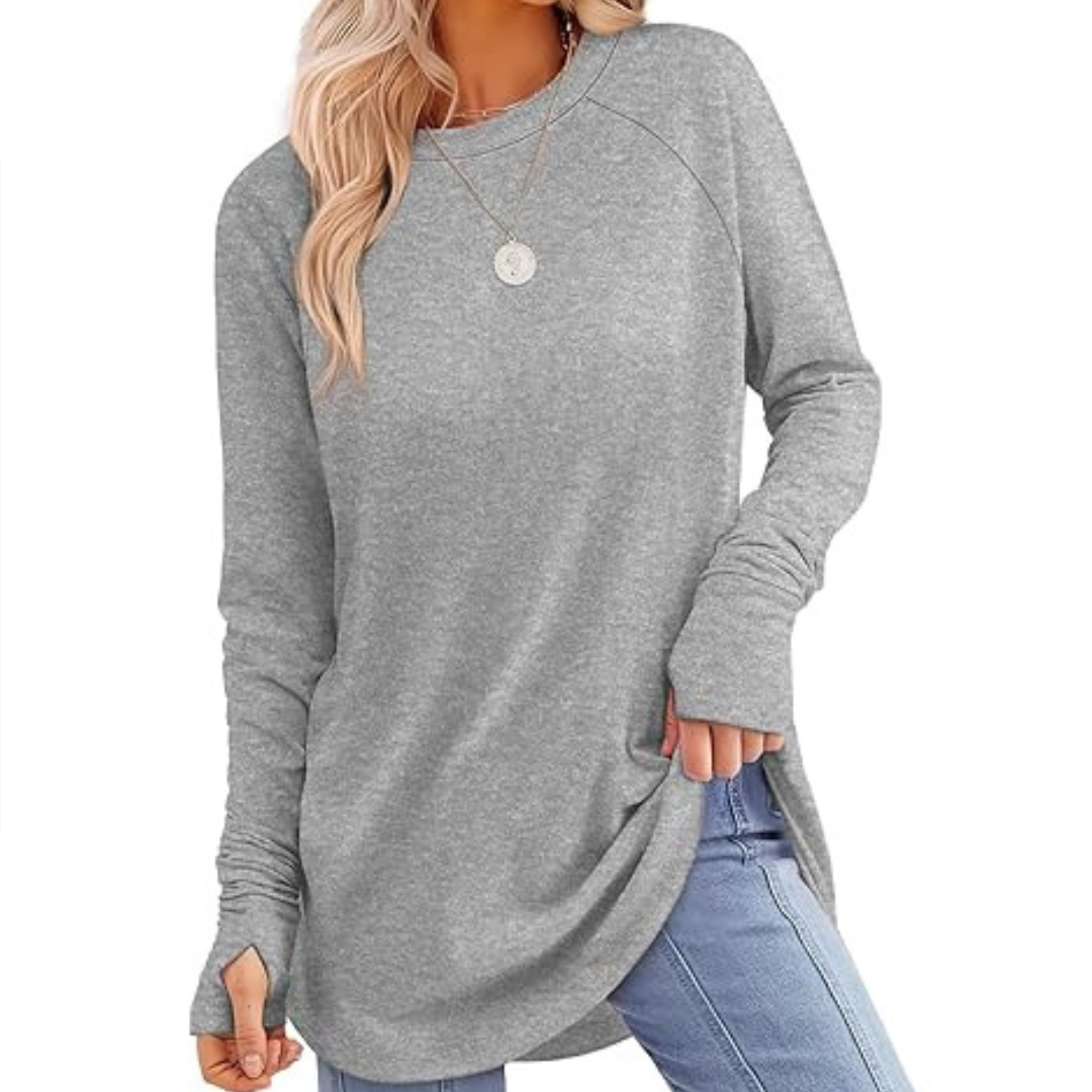 CORINNE™ – Relaxed Thumb Hole Tunic Top
