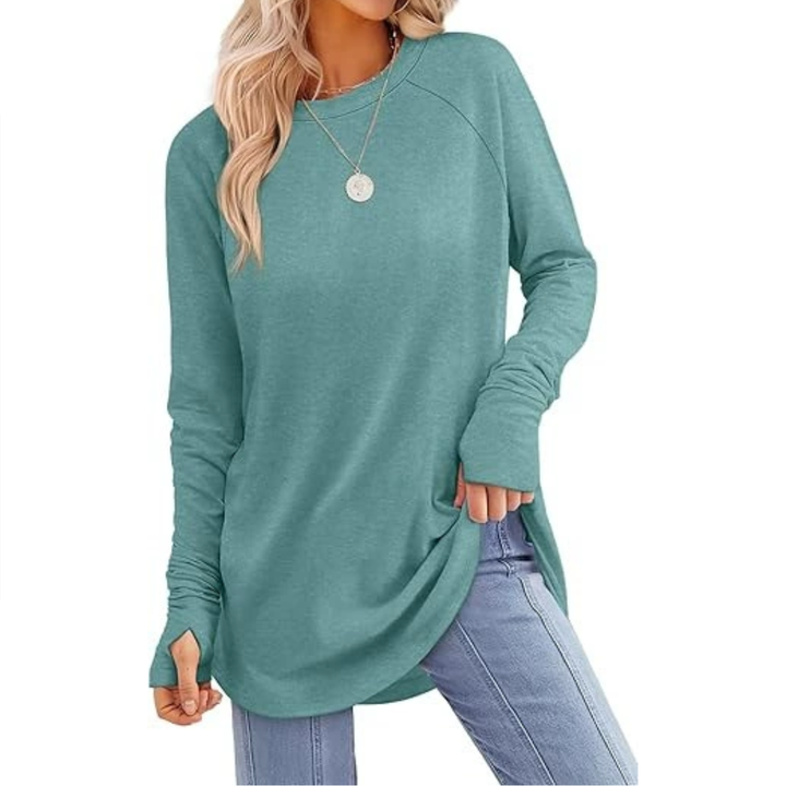 CORINNE™ – Relaxed Thumb Hole Tunic Top