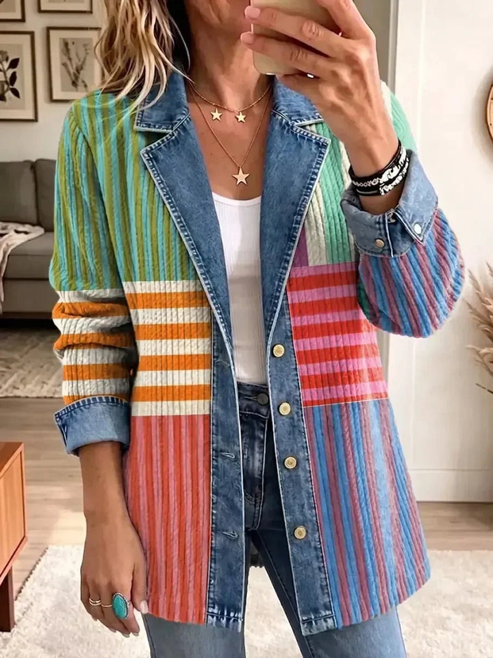 Samantha | Retro Geometric Art Jacket