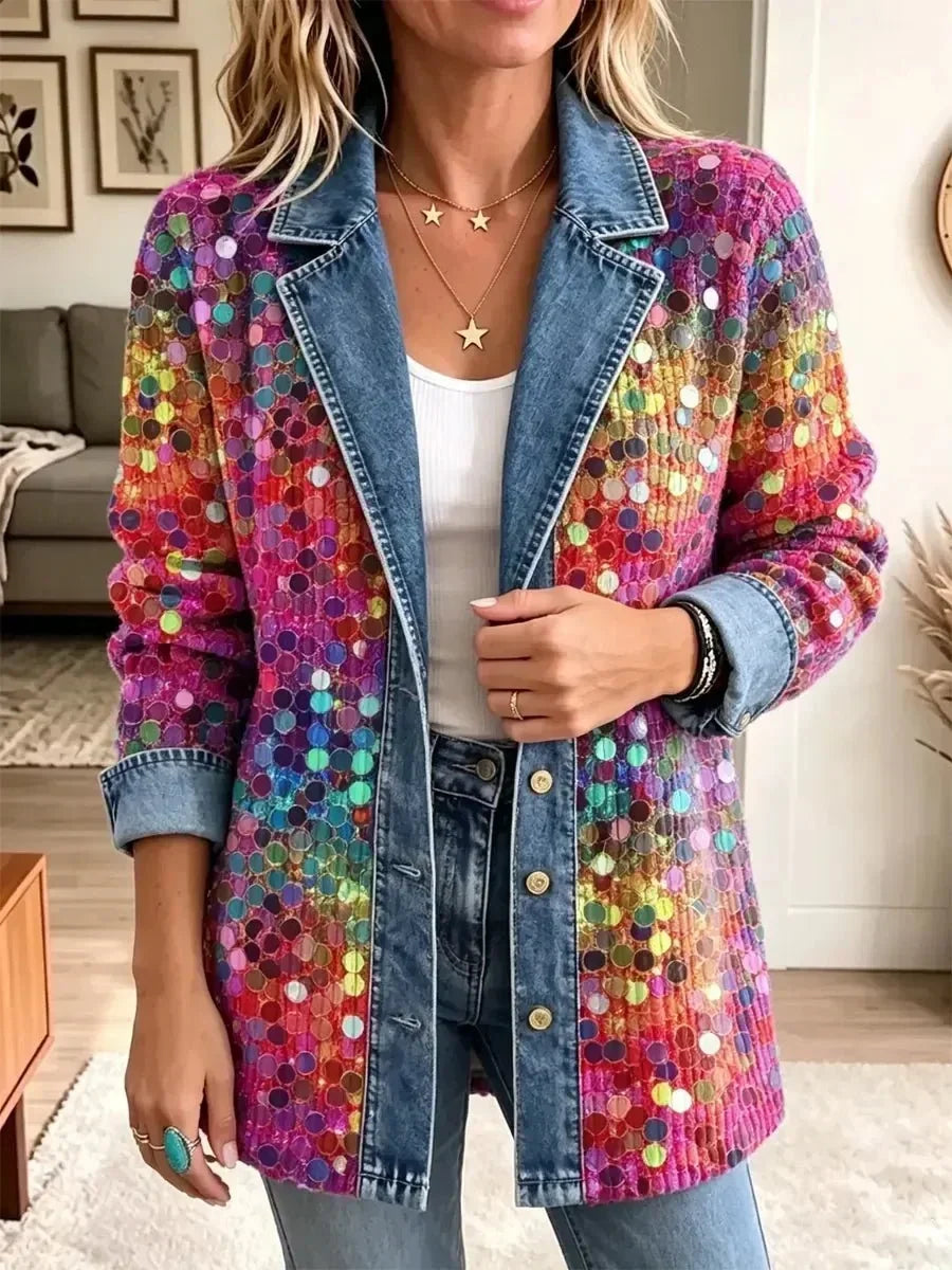 Kennedy | Sequin-Pattern Statement Jacket