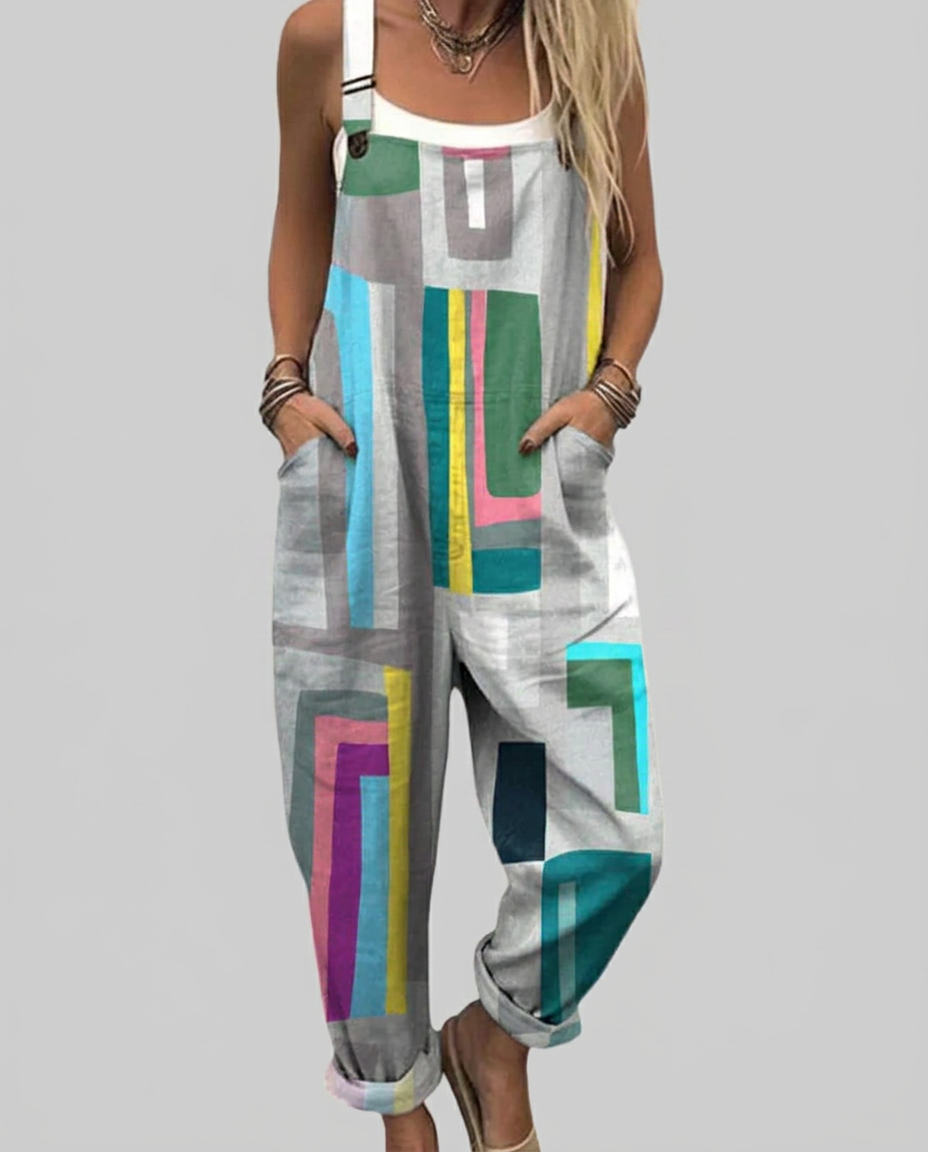 Fiona - Modern jumpsuit with geometric print