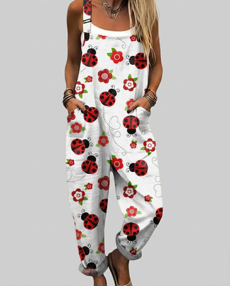 Nessa - Playful monkey with a ladybug print