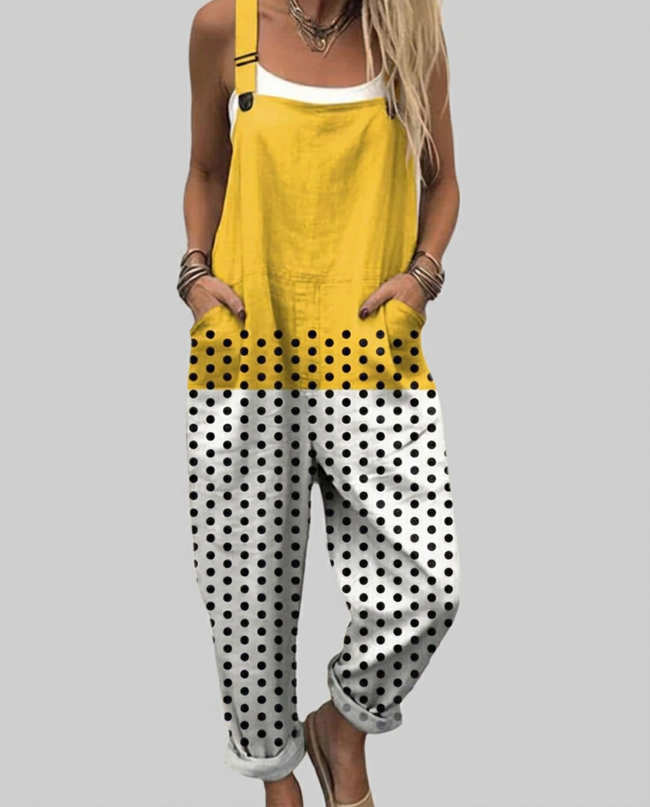 Clodagh - Modern jumpsuit with polka dot print
