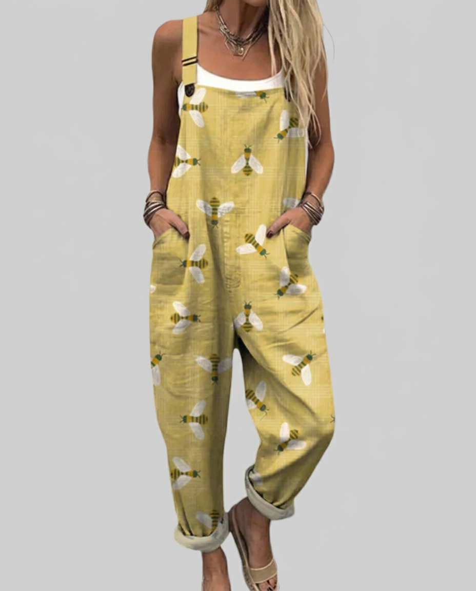 Roisin - Vintage dragonfly print jumpsuit