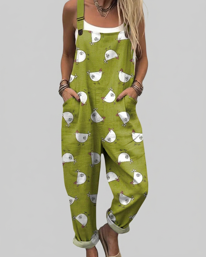 Orna - Chicken-print romper