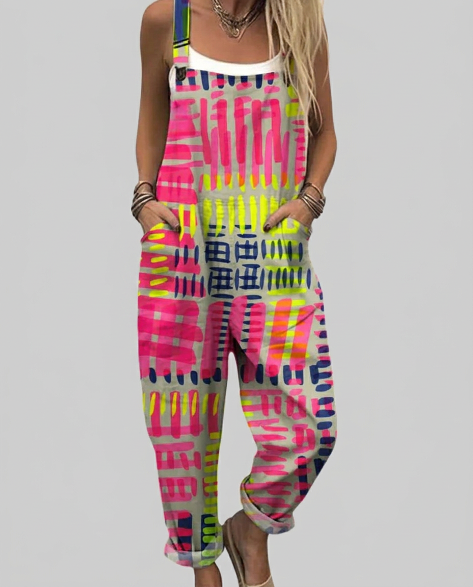 Caoimhe - Artistic jumpsuit with geometric print