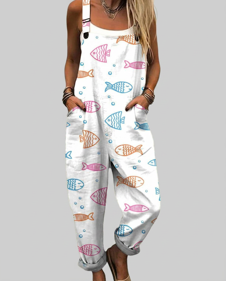 Sadhbh - Fish-Printed Romper
