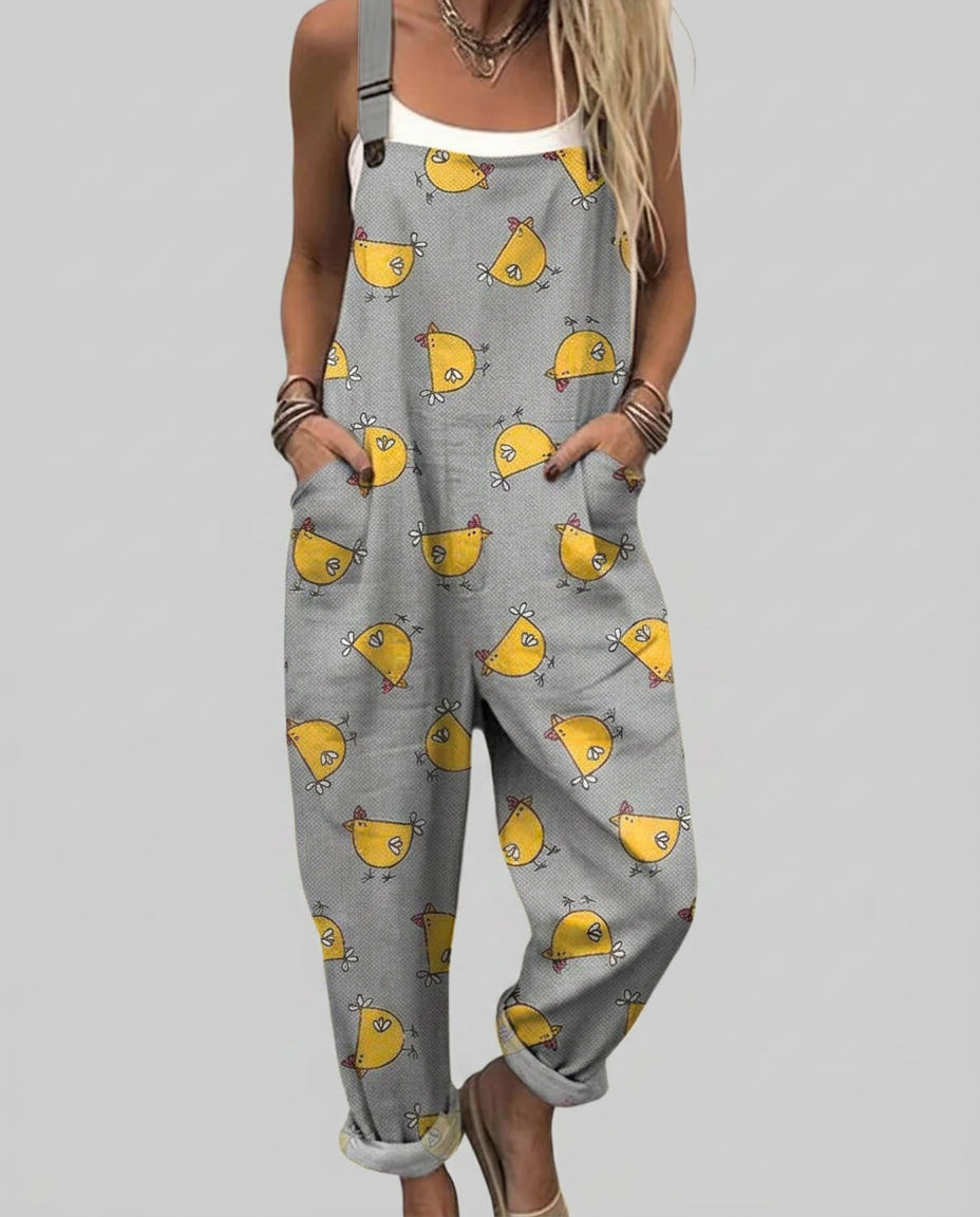 Orna - Chicken-print romper