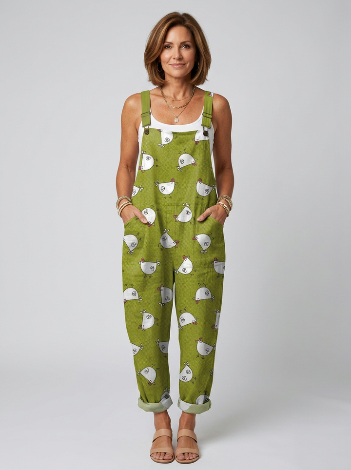 Orna - Chicken-print romper