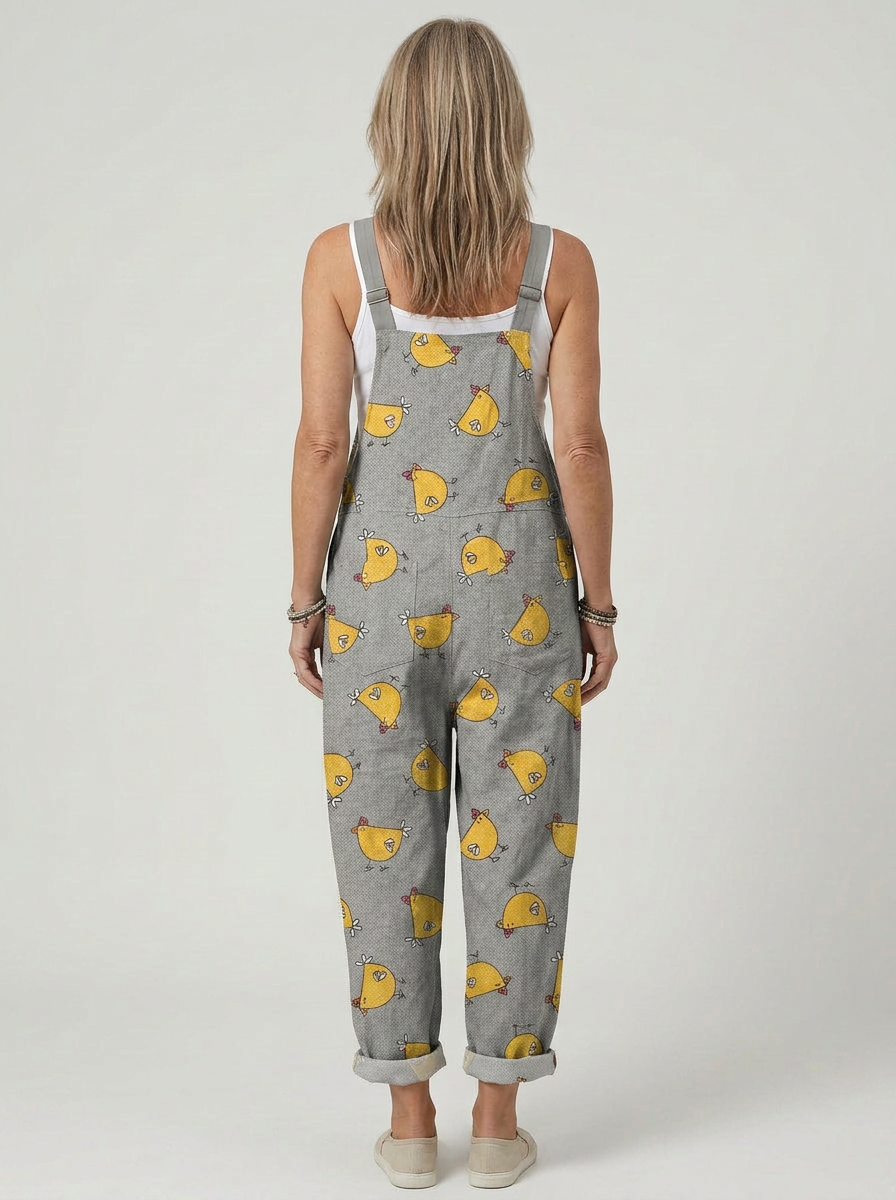 Orna - Chicken-print romper