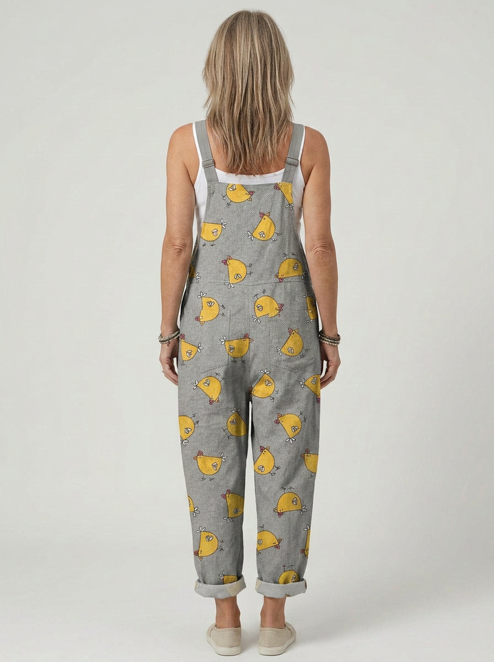 Orna - Chicken-print romper