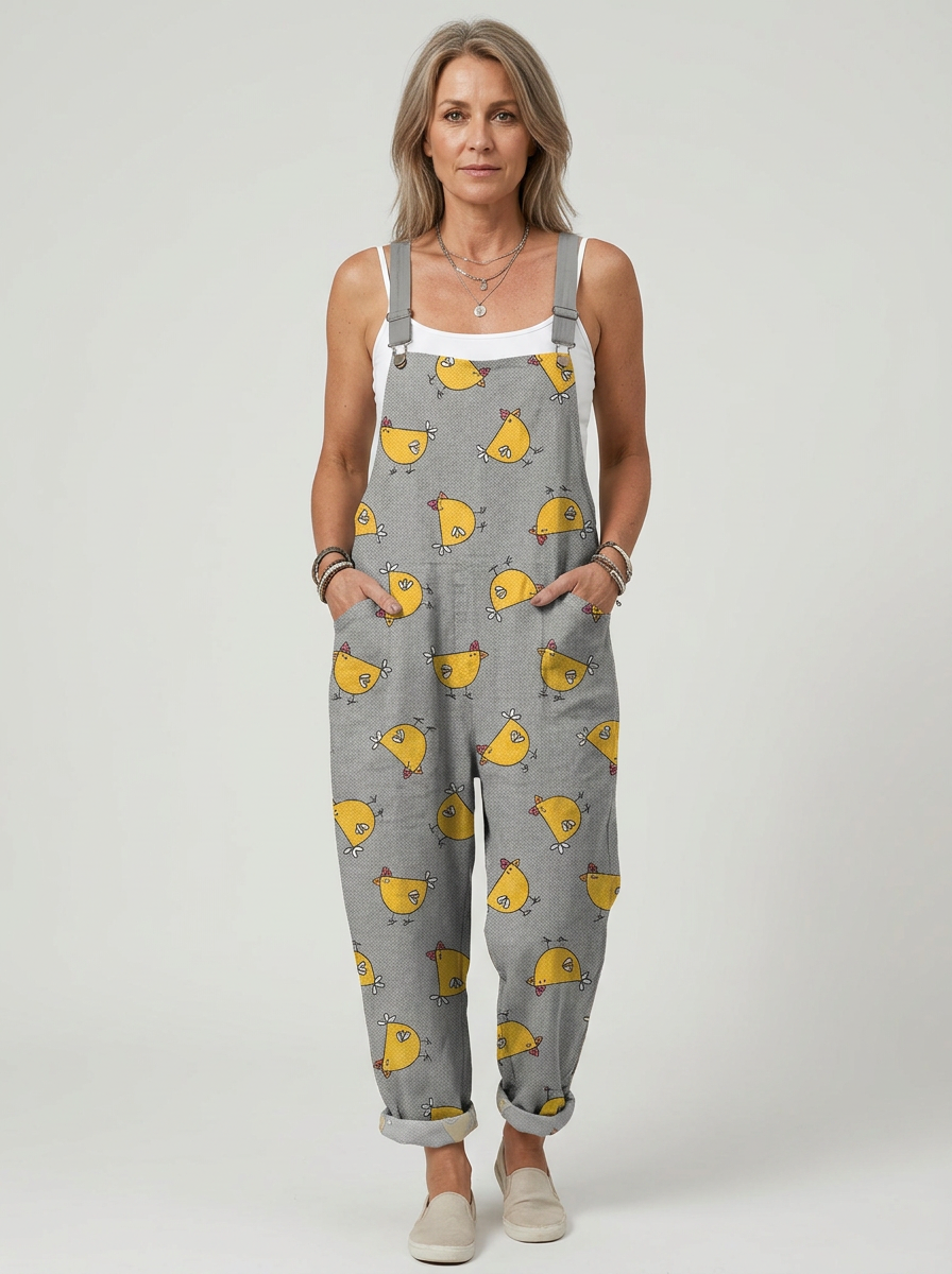 Orna - Chicken-print romper