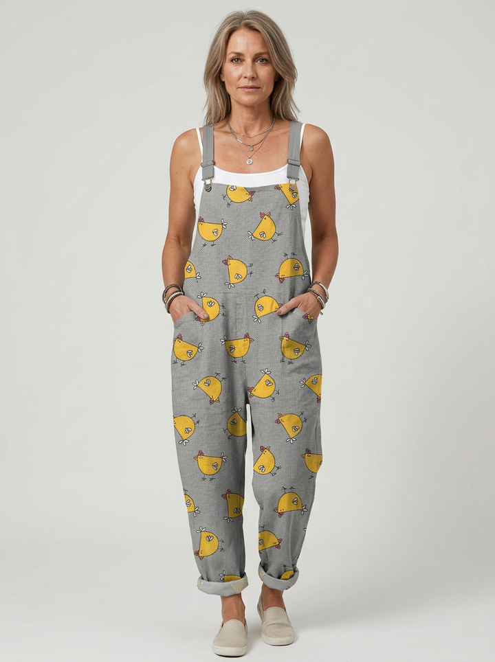 Orna - Chicken-print romper