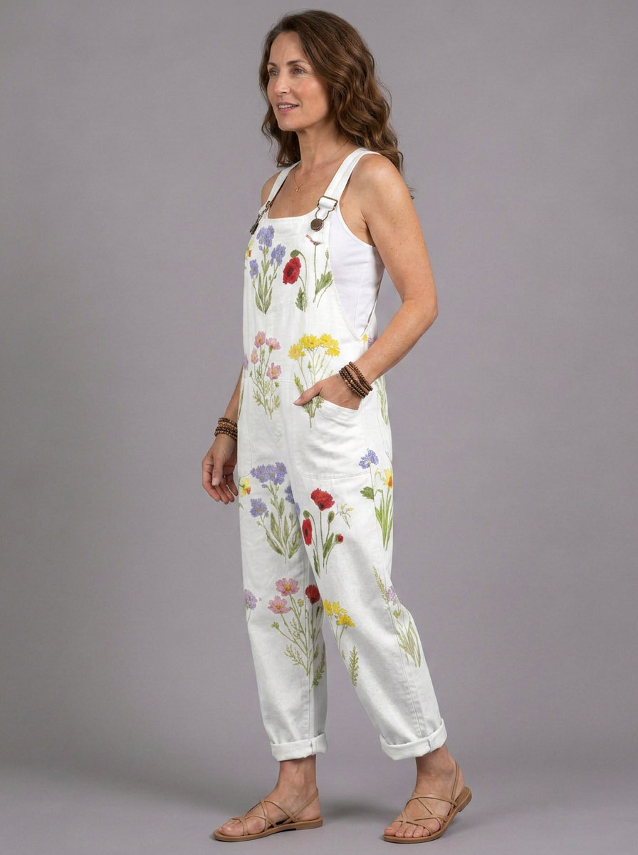 Celia - Country-style floral romper