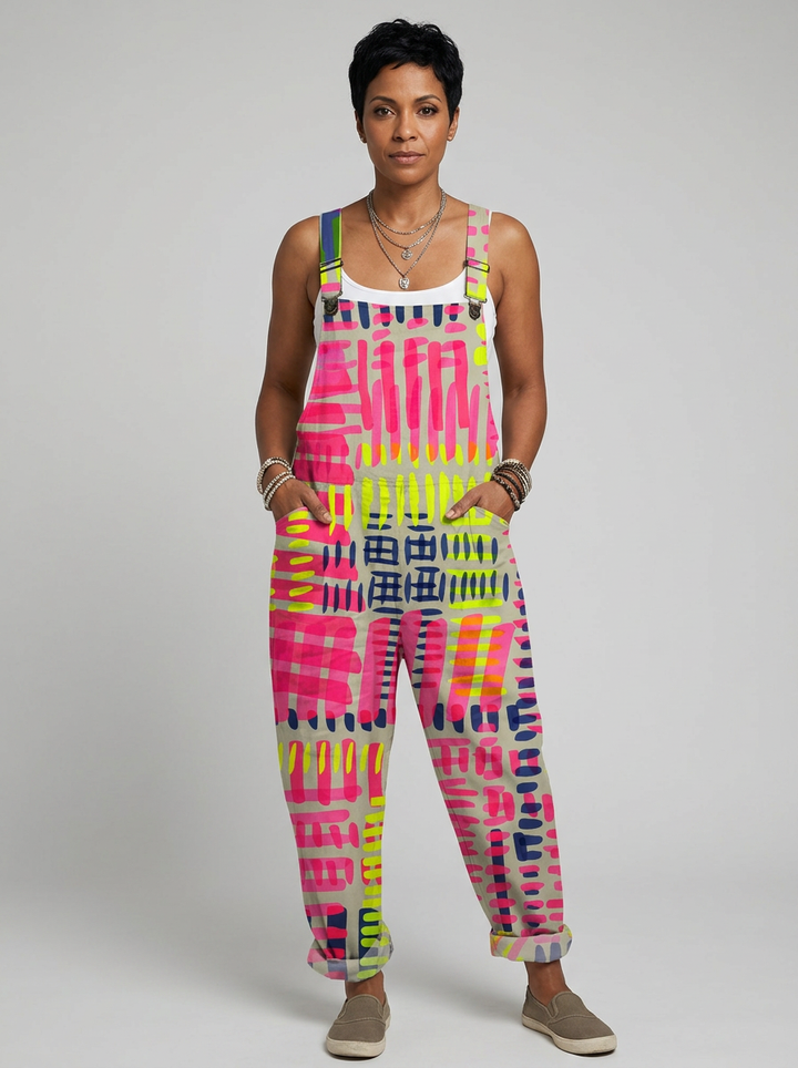 Caoimhe - Artistic jumpsuit with geometric print